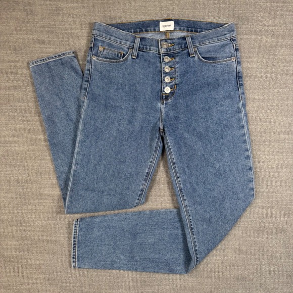 Hudson Jeans Denim - Hudson Blair Super Skinny Jeans Womens 27 Button Fly Medium Wash‎ Stretch Denim